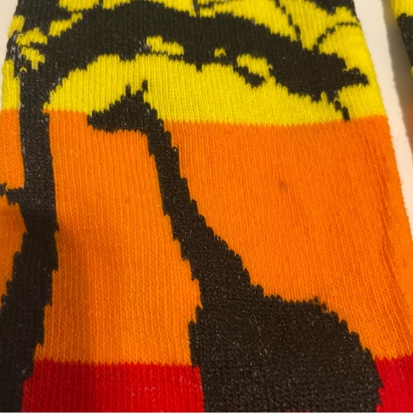 Nicki’s Diapers Baby Leg Warmers Safari Sunset Giraffe Elephant, Infant Leggings - Picture 3 of 3